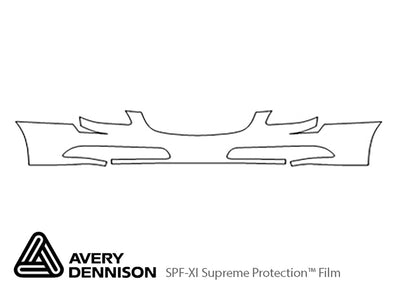 lucerne Avery Dennison Clear Bra Bumper Precut PPF Diagram