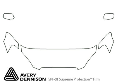 lucerne Avery Dennison Clear Bra Hood Precut PPF Diagram