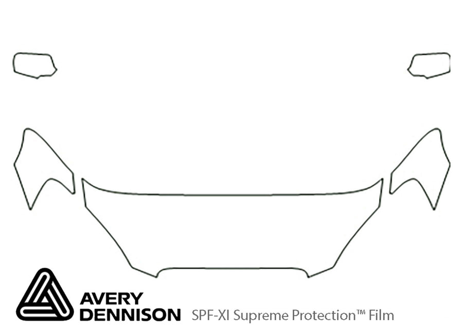 lucerne Avery Dennison Clear Bra Hood Precut PPF Diagram