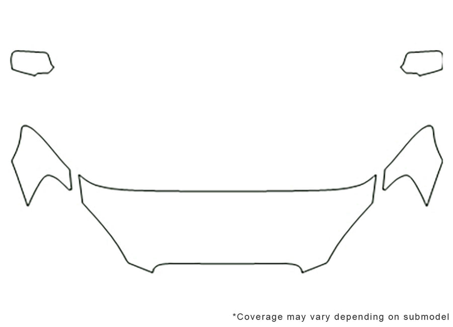 lucerne 3M Clear Bra Hood Precut PPF Diagram