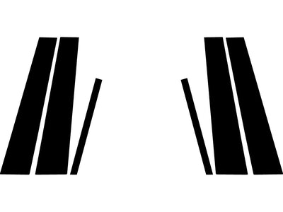 buick lucerne 2006-2011 Matte Black Pillar Trim Diagram