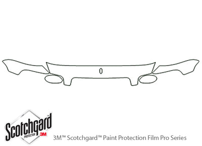 park avenue 3M Clear Bra Hood Precut PPF Diagram