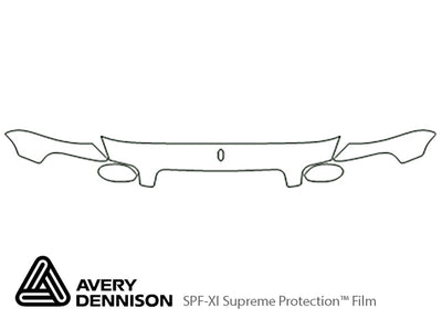 park avenue Avery Dennison Clear Bra Hood Precut PPF Diagram