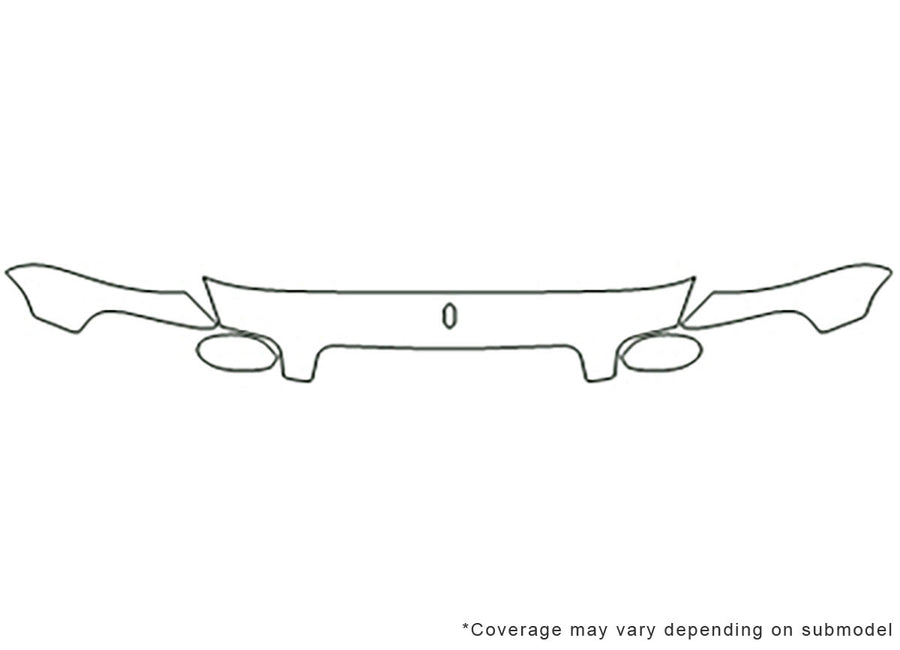park avenue 3M Clear Bra Hood Precut PPF Diagram