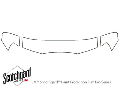rainier 3M Clear Bra Hood Precut PPF Diagram