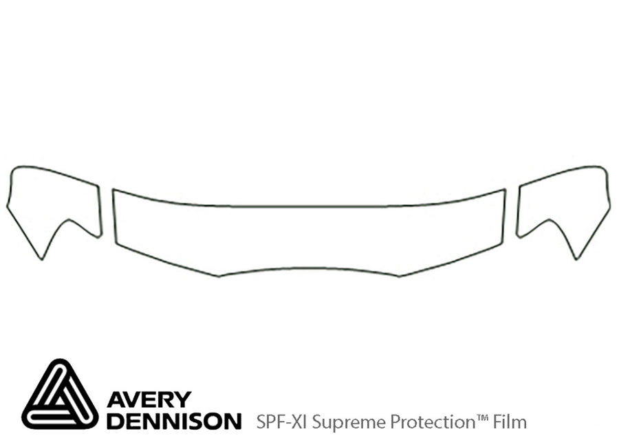 rainier Avery Dennison Clear Bra Hood Precut PPF Diagram