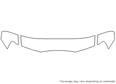 rainier 3M Clear Bra Hood Precut PPF Diagram
