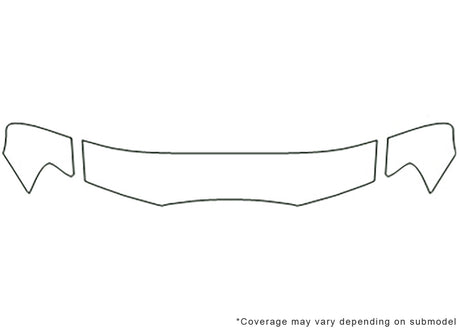 rainier 3M Clear Bra Hood Precut PPF Diagram