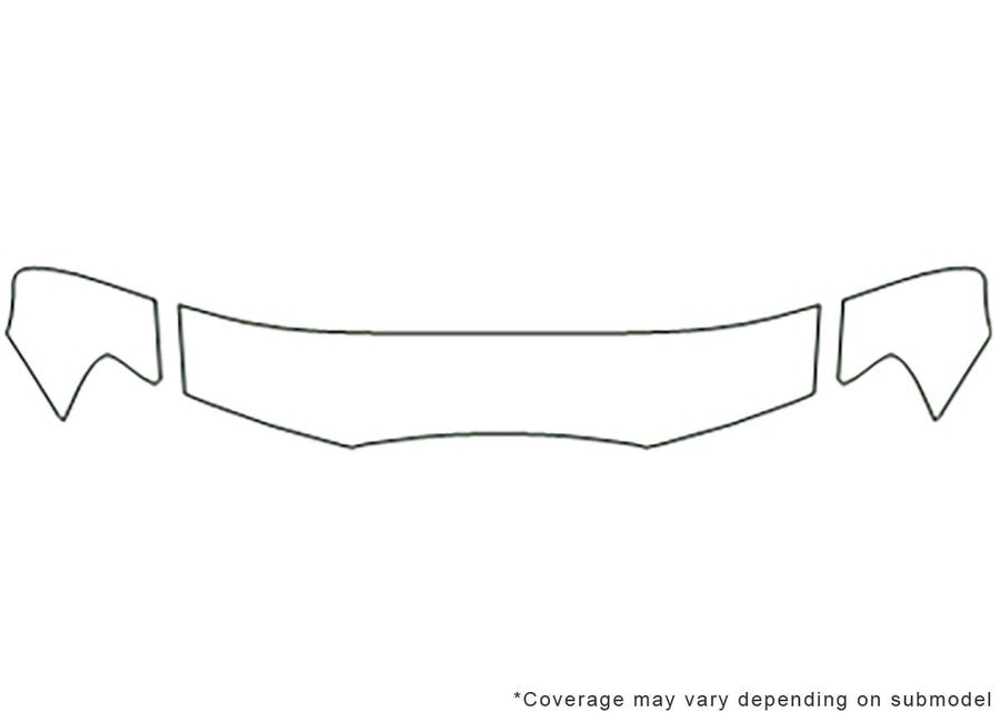 rainier 3M Clear Bra Hood Precut PPF Diagram