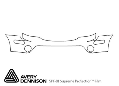 rainier Avery Dennison Clear Bra Bumper Precut PPF Diagram