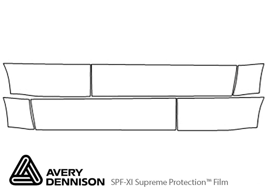 rainier Avery Dennison Clear Bra Door Cup Precut PPF Diagram