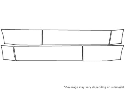 rainier 3M Clear Bra Door Cup Precut PPF Diagram