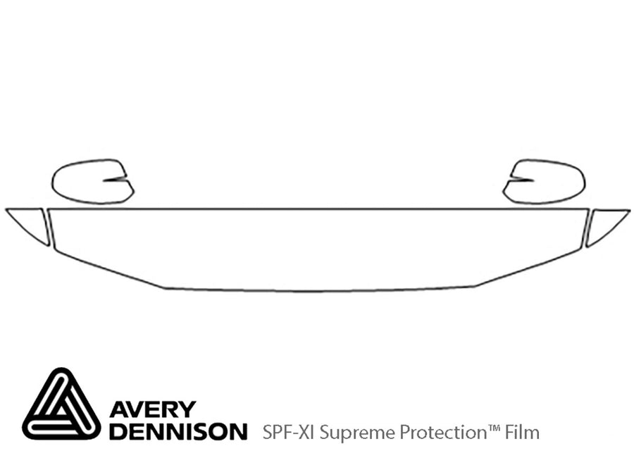 regal Avery Dennison Clear Bra Hood Precut PPF Diagram