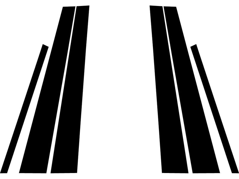 buick regal 1997-2004 Carbon Fiber Pillar Trim Diagram