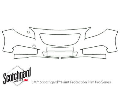 regal 3M Clear Bra Bumper Precut PPF Diagram