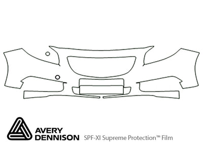 regal Avery Dennison Clear Bra Bumper Precut PPF Diagram