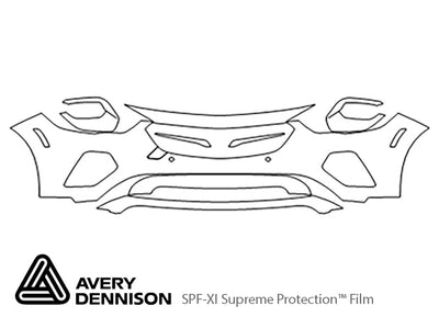 regal Avery Dennison Clear Bra Bumper Precut PPF Diagram