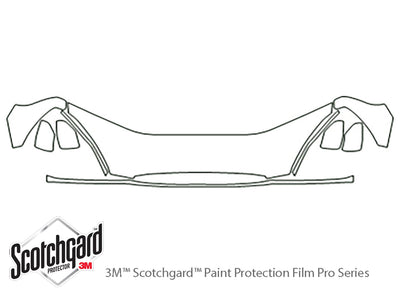 rendezvous 3M Clear Bra Hood Precut PPF Diagram