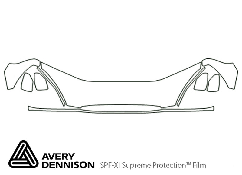 rendezvous Avery Dennison Clear Bra Hood Precut PPF Diagram