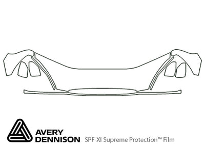 rendezvous Avery Dennison Clear Bra Hood Precut PPF Diagram