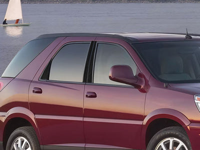 buick rendezvous 2002-2007 Brushed Aluminum Black Pillar Cover Diagram