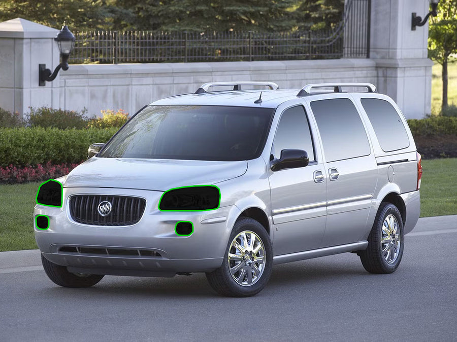 buick terraza 2005-2007 Headlight Tint Location