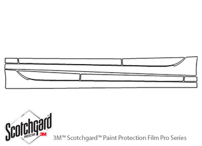 verano 3M Clear Bra Door Cup Precut PPF Diagram