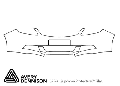 verano Avery Dennison Clear Bra Bumper Precut PPF Diagram