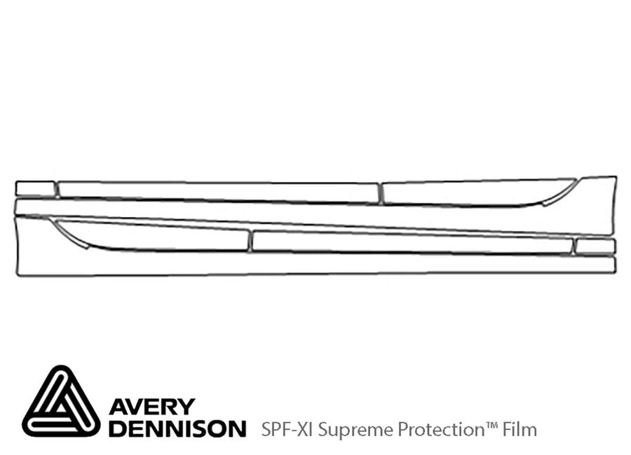 verano Avery Dennison Clear Bra Door Cup Precut PPF Diagram