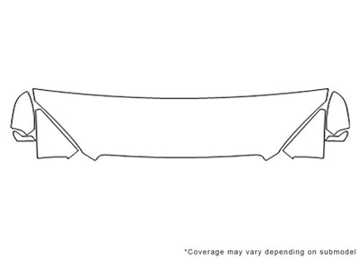 verano 3M Clear Bra Hood Precut PPF Diagram