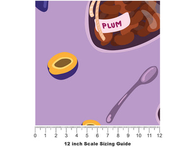 Bullace Jam Fruit Vinyl Film Pattern Size 12 inch Scale~Rwraps Bullace Jam Fruit Sizing Chart~2