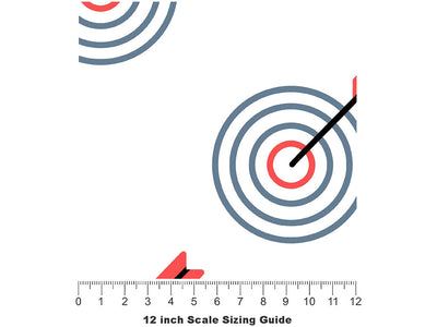 Bullseye  Sport Vinyl Film Pattern Size 12 inch Scale~Rwraps Bullseye  Sport Sizing Chart~2
