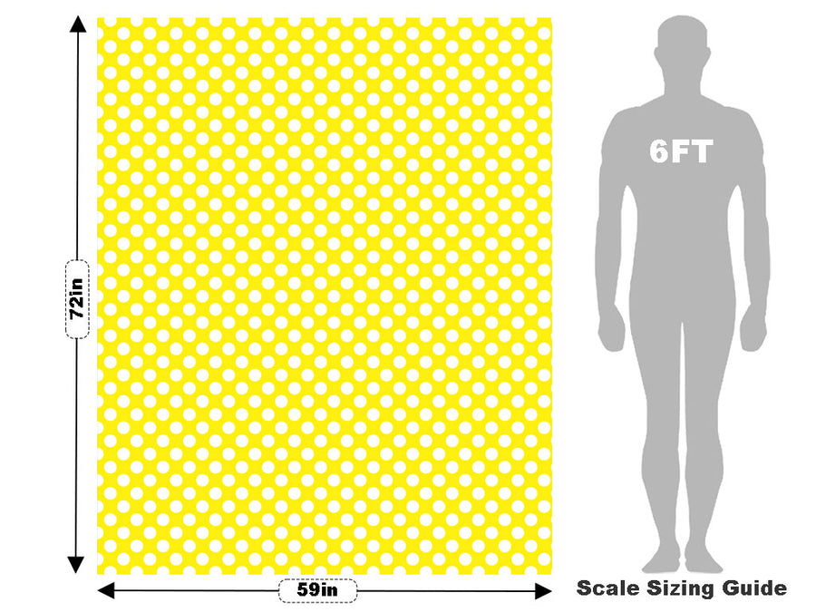 Bumblebee Yellow Polka Dot Vehicle Wrap Scale~Rwraps Series 914 Bumblebee Yellow Polka Dot Measurements~1