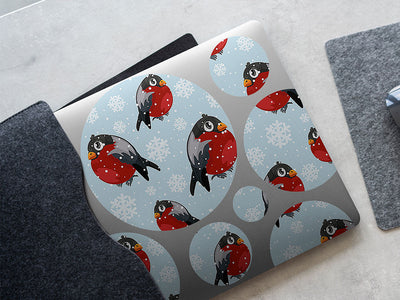 bundle up bird DIY Laptop Stickers