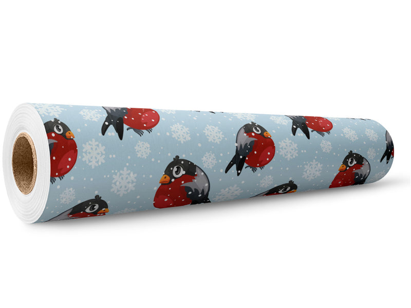 Bundle Up Birds Wrap Film Wholesale Roll~Rwraps Series 914 Digitally Printed Vinyl Roll~5