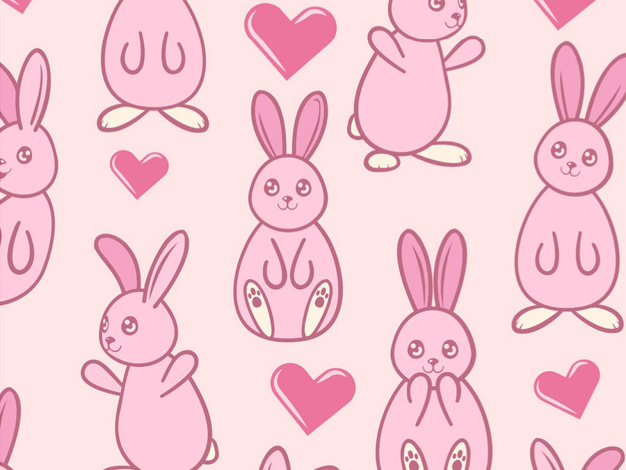 Bunny Love Animal Vinyl Wrap Pattern~Rwraps Series 914 Digitally Printed Vinyl Wrap~0