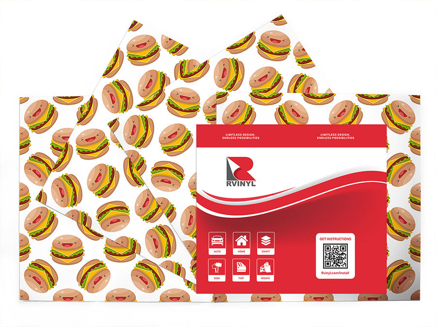 burger buddies  Craft Vinyl Sheet Pack