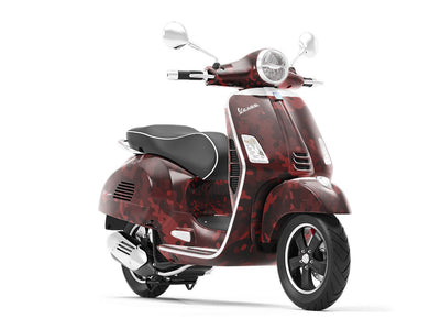 Burgundy ERDL Camouflage Vespa Scooter Wrap Film