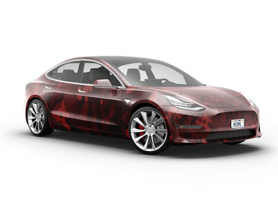 Burgundy ERDL Camouflage Vehicle Vinyl Wrap