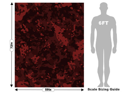 Burgundy ERDL Camouflage Vehicle Wrap Scale~Rwraps Series 914 Burgundy ERDL Camouflage Measurements~2