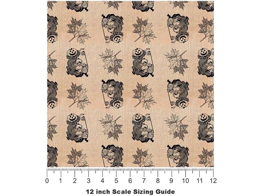 Burlap Harvest Horror Vinyl Film Pattern Size 12 inch Scale~Rwraps Burlap Harvest Horror Sizing Chart~2