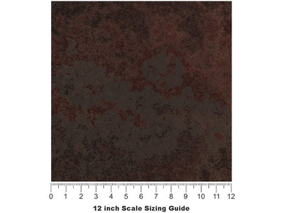 Burned Metal Rust Vinyl Film Pattern Size 12 inch Scale~Rwraps Burned Metal Rust Sizing Chart~3
