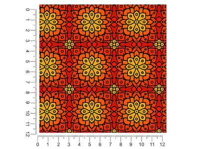 burning lilly art deco 1ft x 1ft Craft Sheets