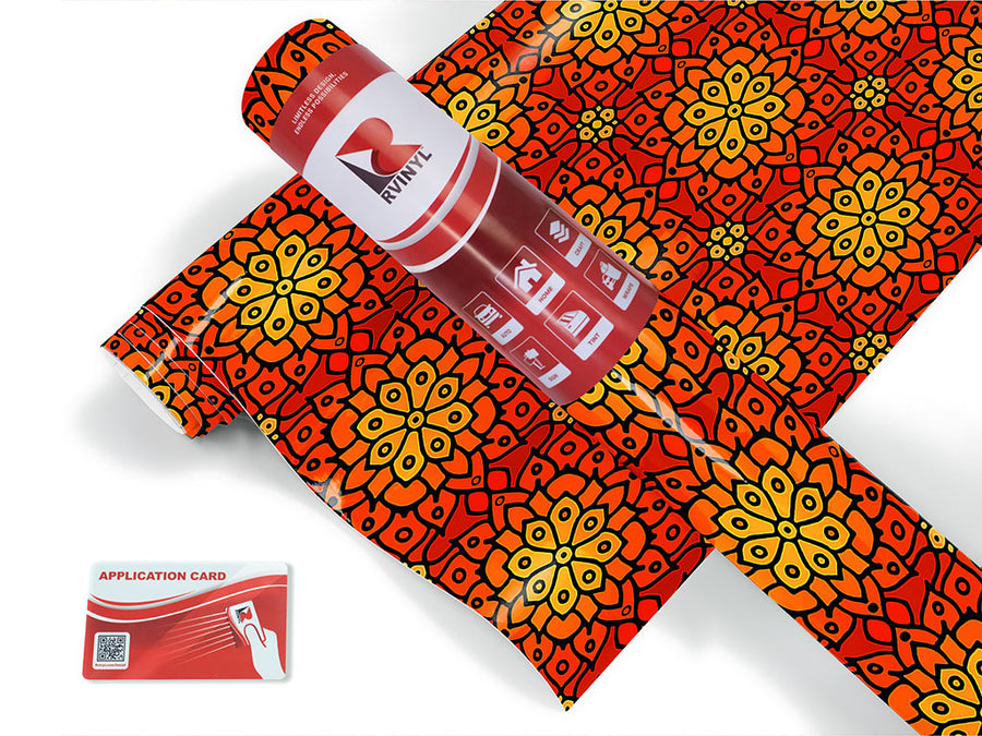 burning lilly art deco Craft Vinyl Roll