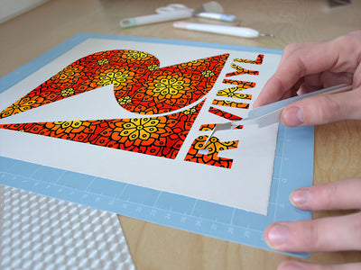 burning lilly art deco Easy Weed Craft Vinyl