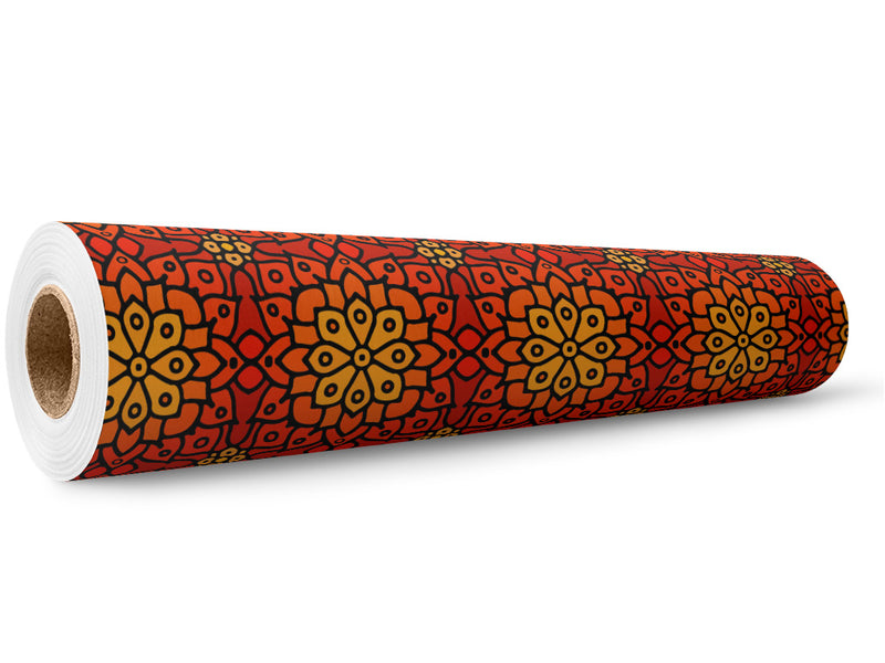Burning Lilly Art Deco Wrap Film Wholesale Roll~Rwraps Series 914 Digitally Printed Vinyl Roll~5