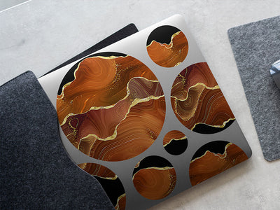 burnt umber gemstone films DIY Laptop Stickers