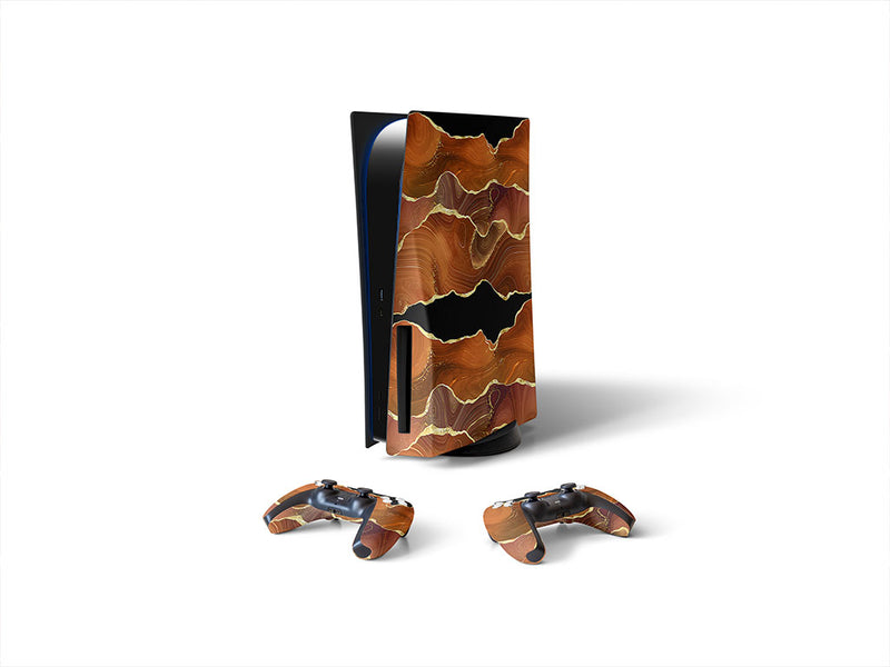 burnt umber gemstone films Sony PS5 DIY Skin