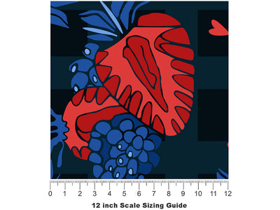 Bush Buddies Fruit Vinyl Film Pattern Size 12 inch Scale~Rwraps Bush Buddies Fruit Sizing Chart~2