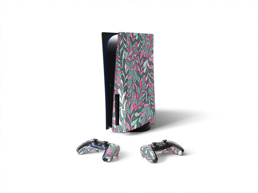 busy bushroot floral Sony PS5 DIY Skin